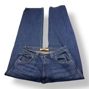 Mavi Max 170 Mens Wide Full Leg Baggy Jeans Dark Wash Blue 34x34 Vintage Turkey